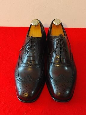 Florsheim Black Leather Wingtip Derby Dress Shoes